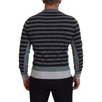Dolce & Gabbana Black Gray Wool Logo Pullover Sweater TSH83624- 44