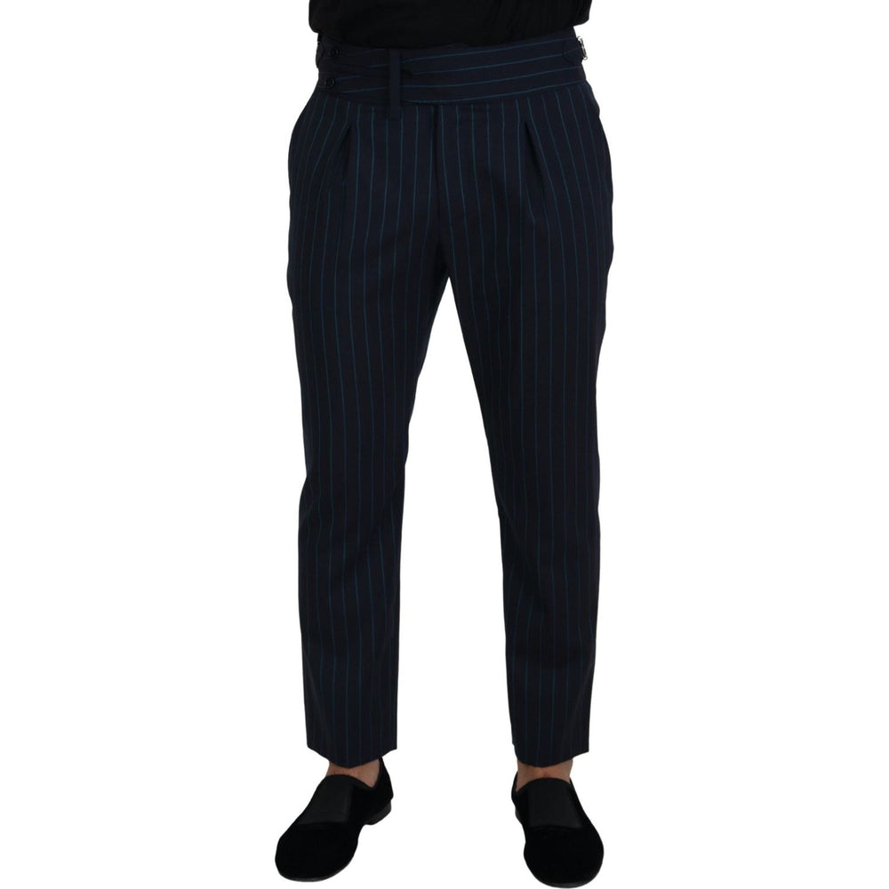Dolce & Gabbana Blue Striped Men Formal Pants PAN73325 - 50