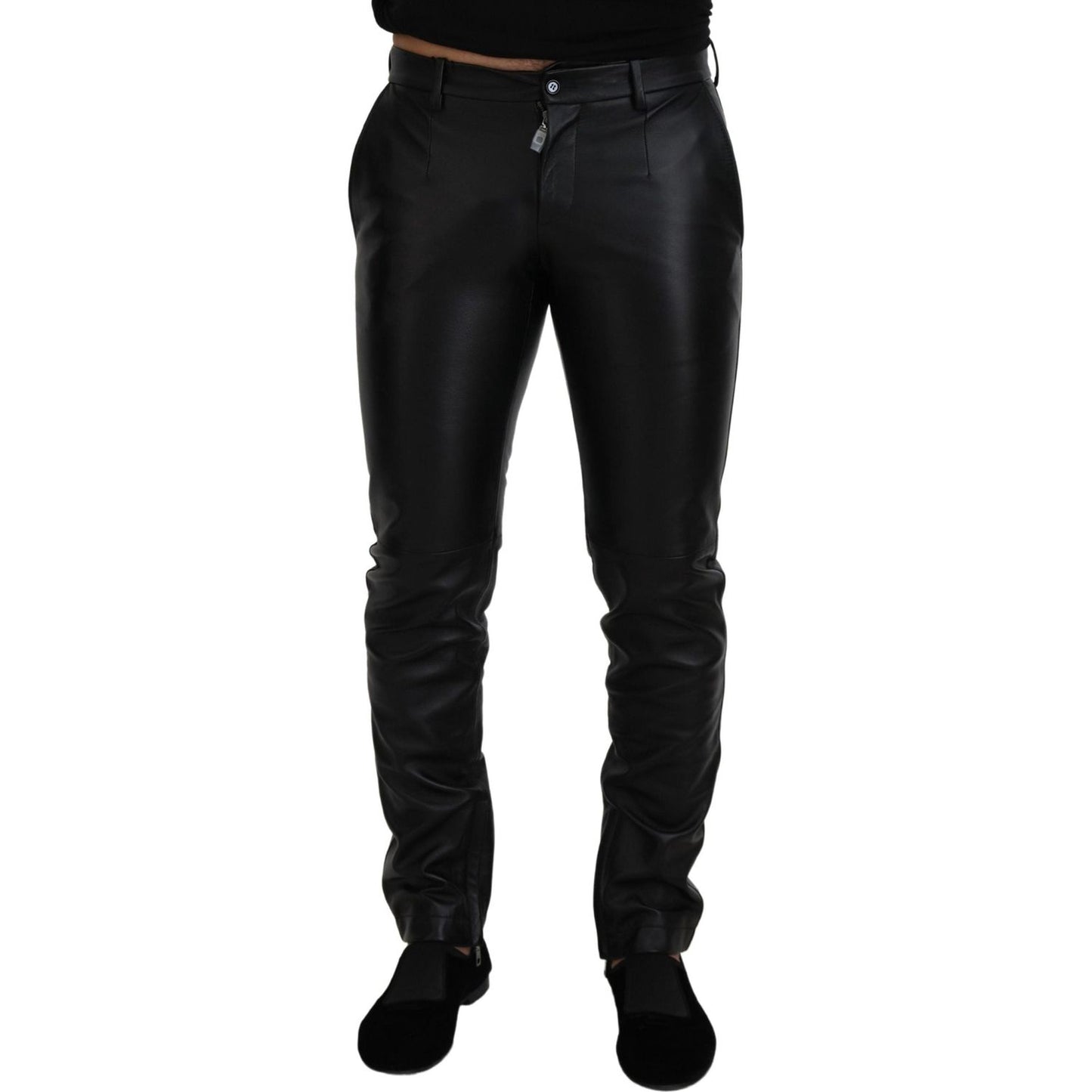 Dolce & Gabbana Black Shiny Stretch Skinny Pants PAN73327 - 46