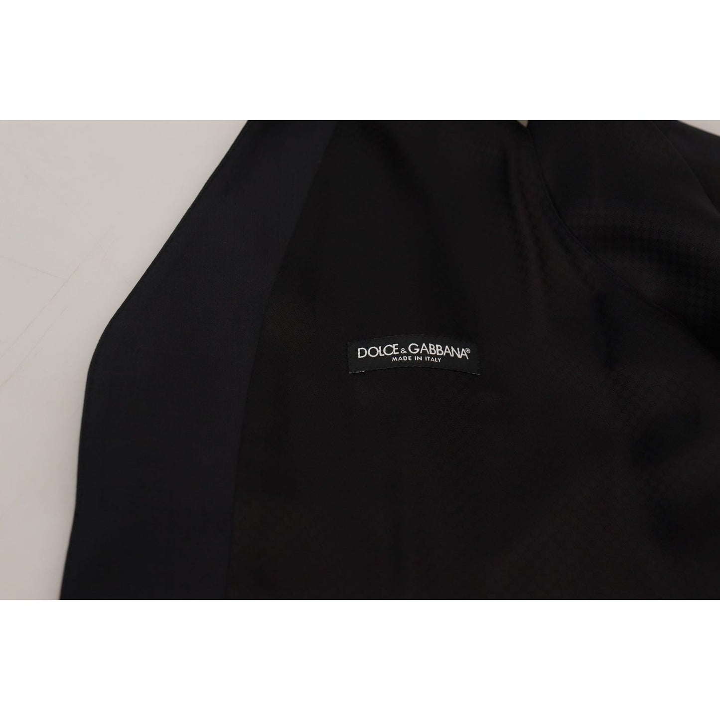 Dolce & Gabbana Black Wool Stretch Waistcoat Formal Vest TSH83023 - 50