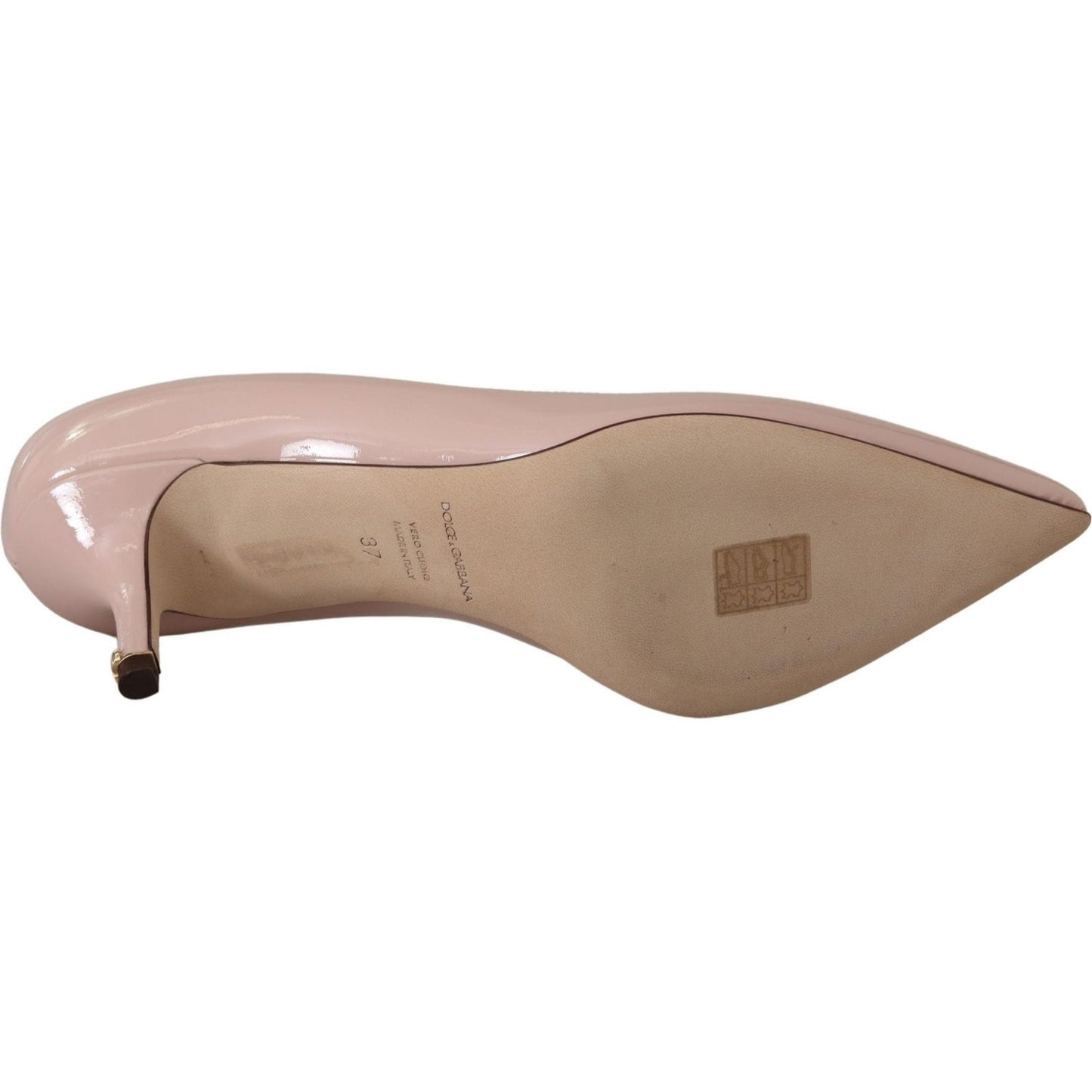 Dolce & GabbanaDolce & Gabbana Elegant Patent Leather Heels in Pink1728,67345645728,Dolce & Gabbana,EU37/US6.5,Material: Leather,New with tags,Pink,Pumps - Women - Shoes,Women