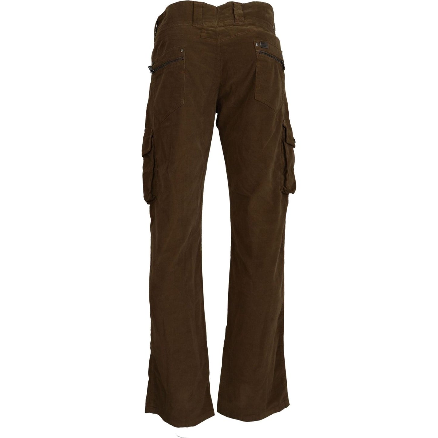 Ermanno Scervino Brown Cotton Corduroy Cargo Pants PAN74333 - 46