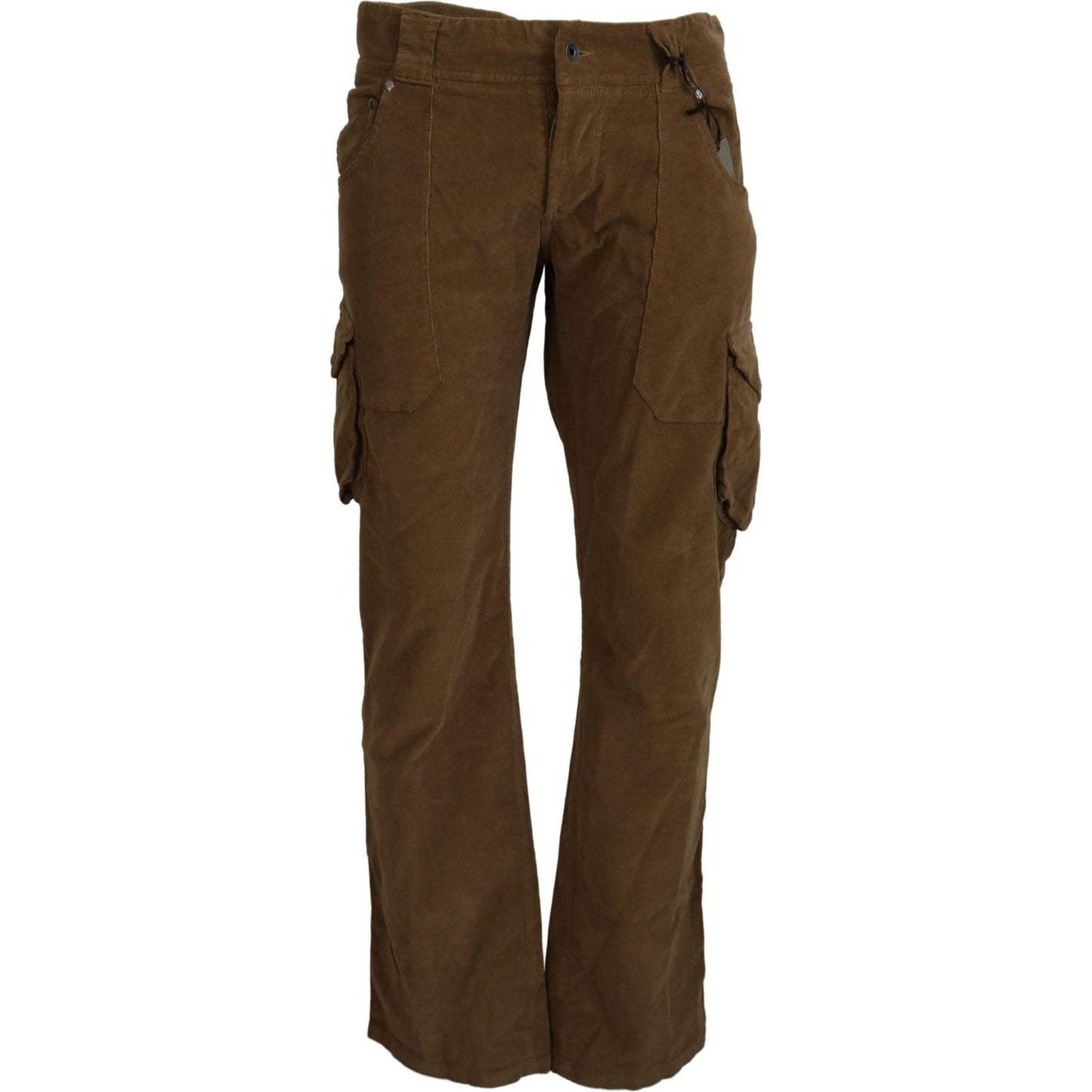 Ermanno Scervino Brown Cotton Corduroy Cargo Pants PAN74333 - 46
