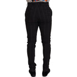Dolce & Gabbana Black Wool Chino Formal Men Pants PAN74313 - 48