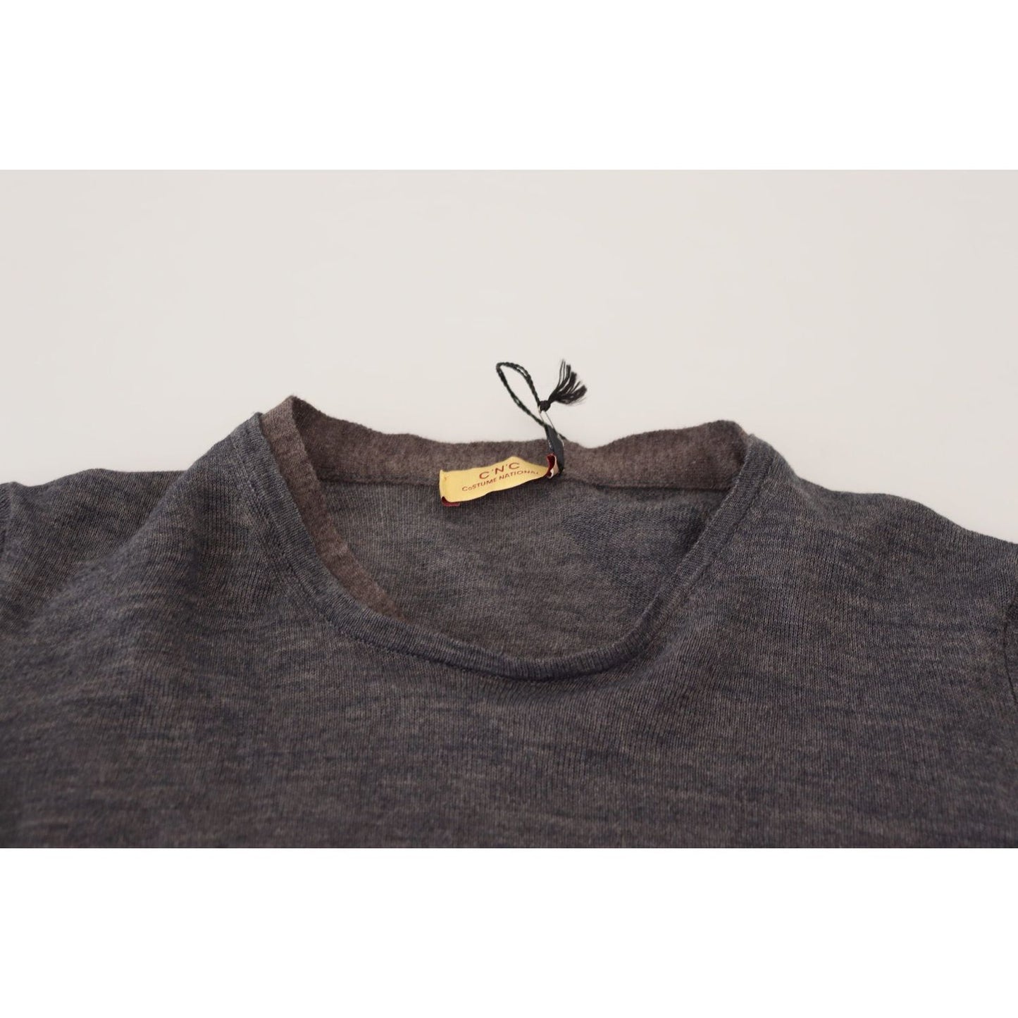 Costume National Gray Crewneck Pullover Sweater