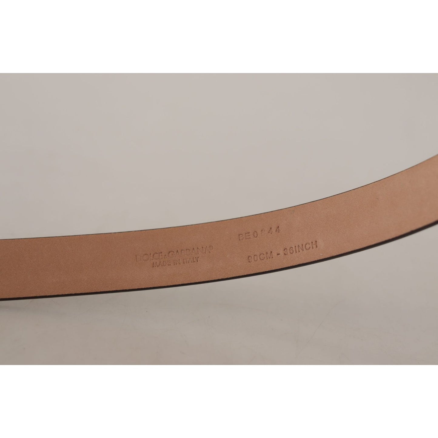 Dolce & Gabbana Black Patent Leather Logo Metal Waist Buckle Belt WMB153 - 90