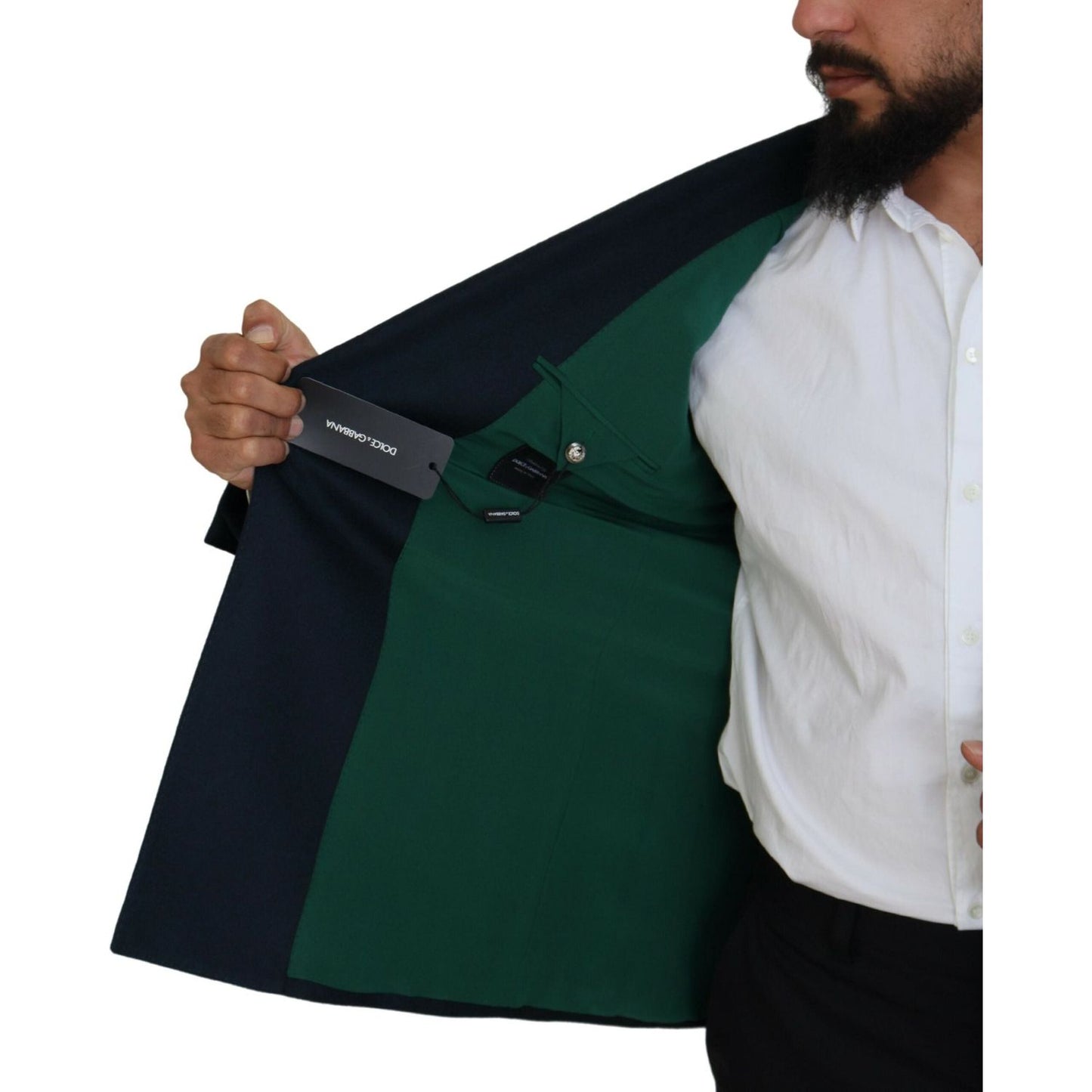 Dolce & Gabbana Blue Double Breasted Formal Coat Blazer KOS2137- 48