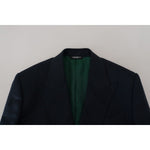 Dolce & Gabbana Blue Double Breasted Formal Coat Blazer KOS2137- 48