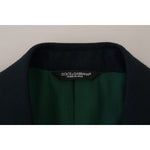 Dolce & Gabbana Blue Double Breasted Formal Coat Blazer KOS2137- 48