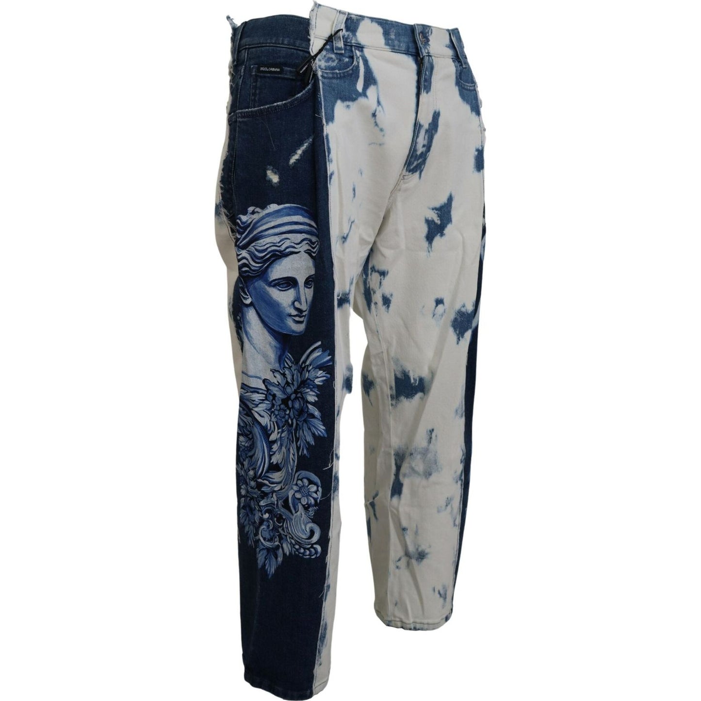 Dolce & Gabbana Blue Ceasar Denim Cotton Loose Fit Jeans PAN74549- 46