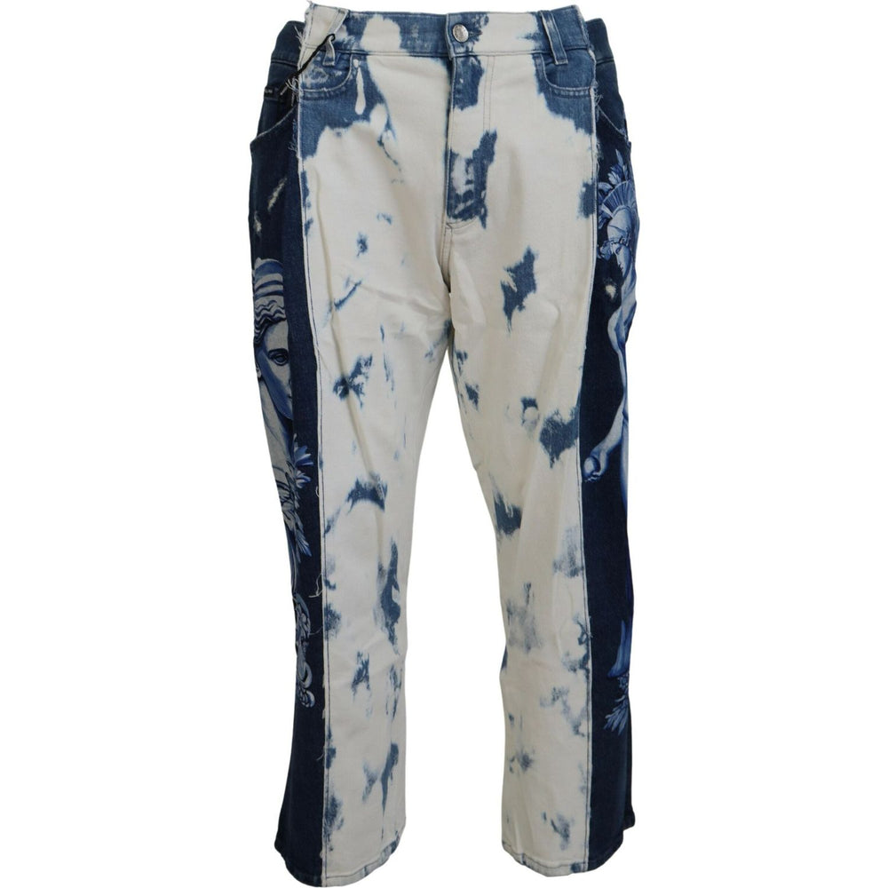 Dolce & Gabbana Blue Ceasar Denim Cotton Loose Fit Jeans PAN74549- 46