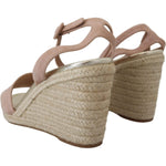 Prada Pink Suede Leather Ankle Strap Sandals LA10137- 40.5