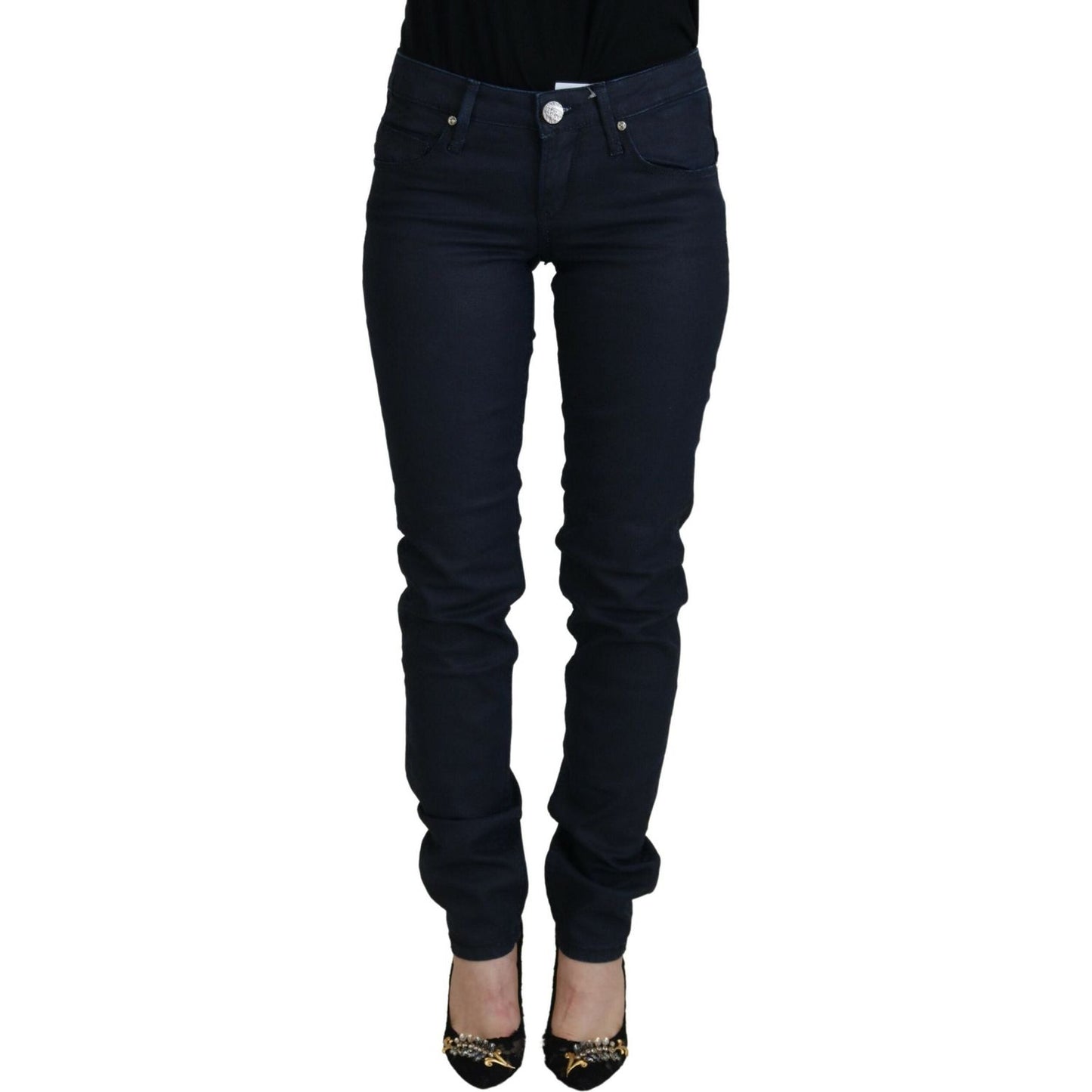 Acht Chic Low Waist Skinny Denim Extravaganza Acht Black