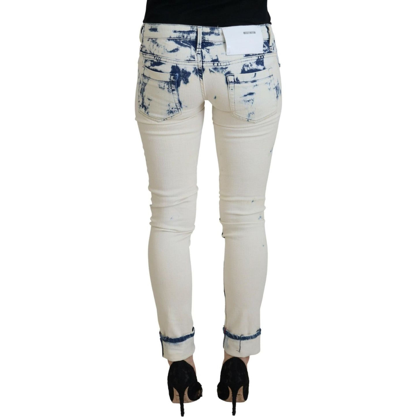 Acht Chic Low Waist Tattered Skinny Jeans Acht Gray