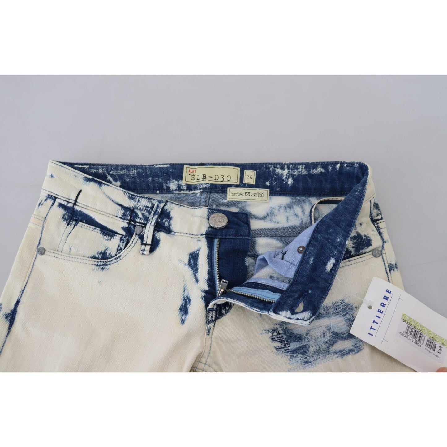 Acht Chic Low Waist Tattered Skinny Jeans Acht Gray