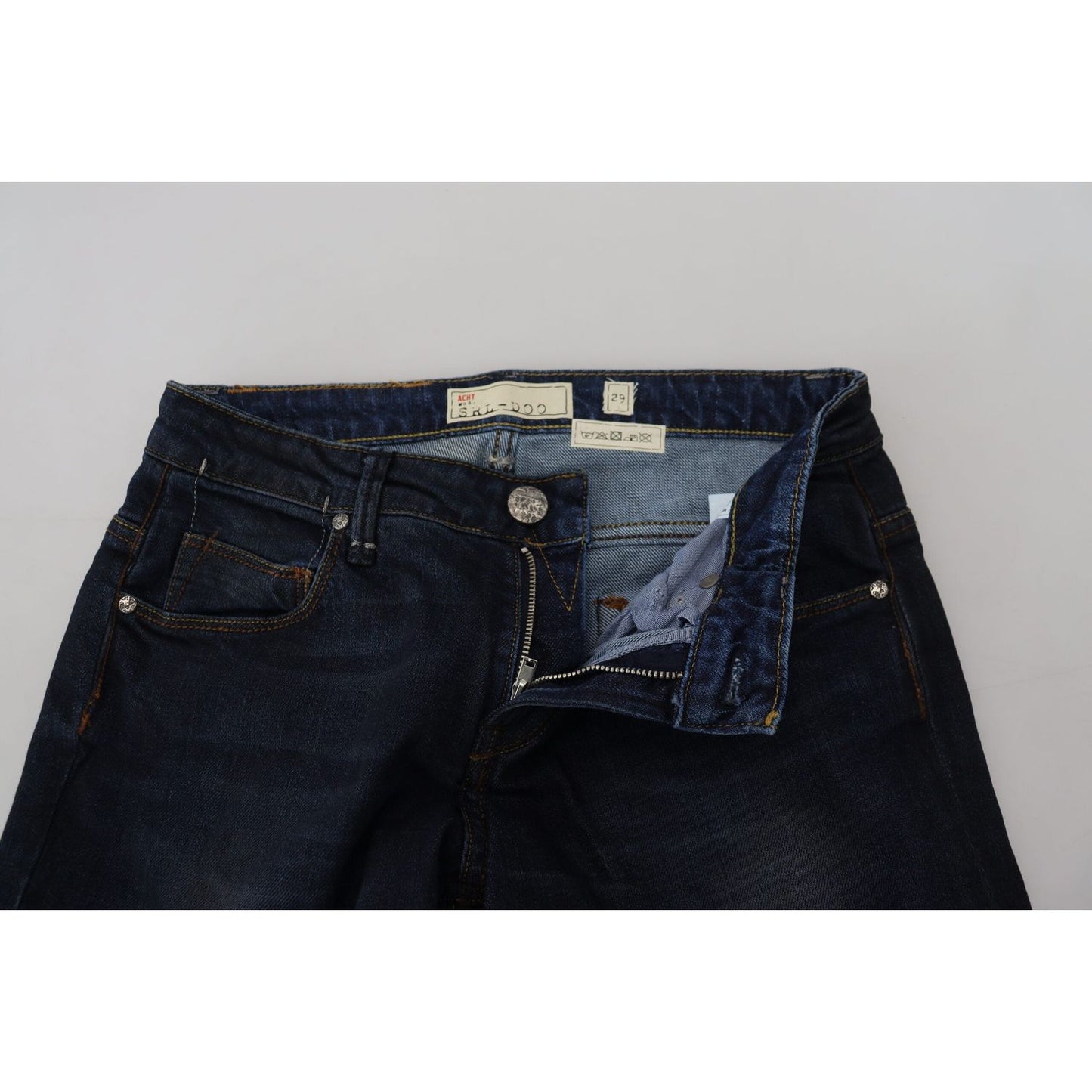 Acht Chic Low Waist Denim Skinny Jeans Acht Gray