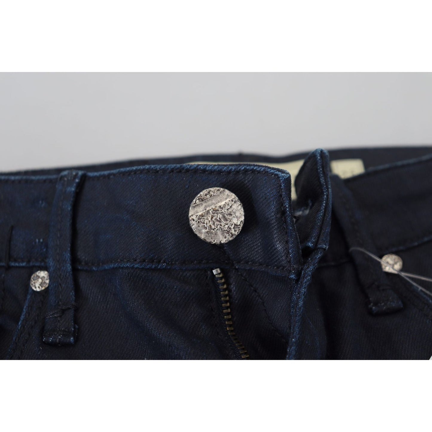 Acht Chic Low Waist Skinny Jeans in Blue Acht Black