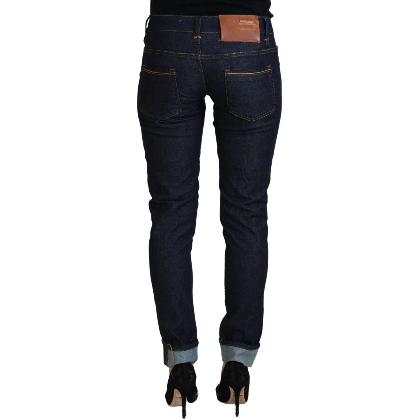 Acht Chic Low Waist Skinny Denim Acht Black