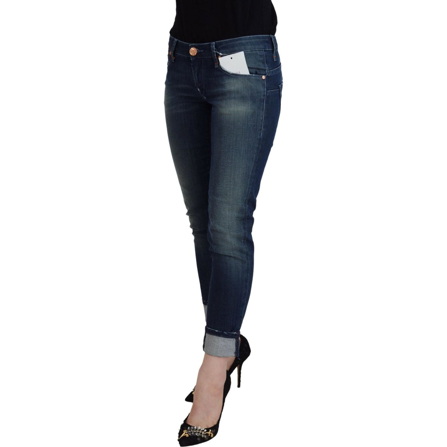 Acht Chic Low Waist Slim Fit Jeans Acht Dark Slate Gray