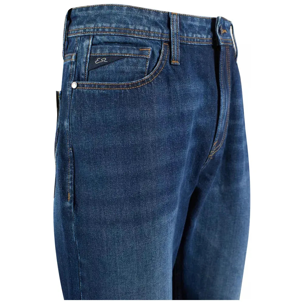 Yes Zee Blue Cotton Men's Jeans Yes Zee Dark Slate Gray