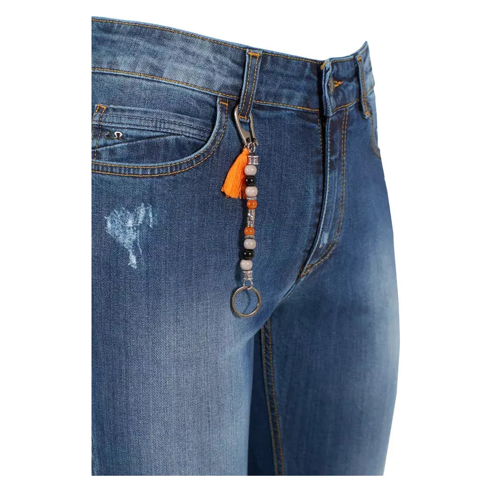Yes Zee Blue Cotton Men's Jeans Yes Zee Dark Slate Blue