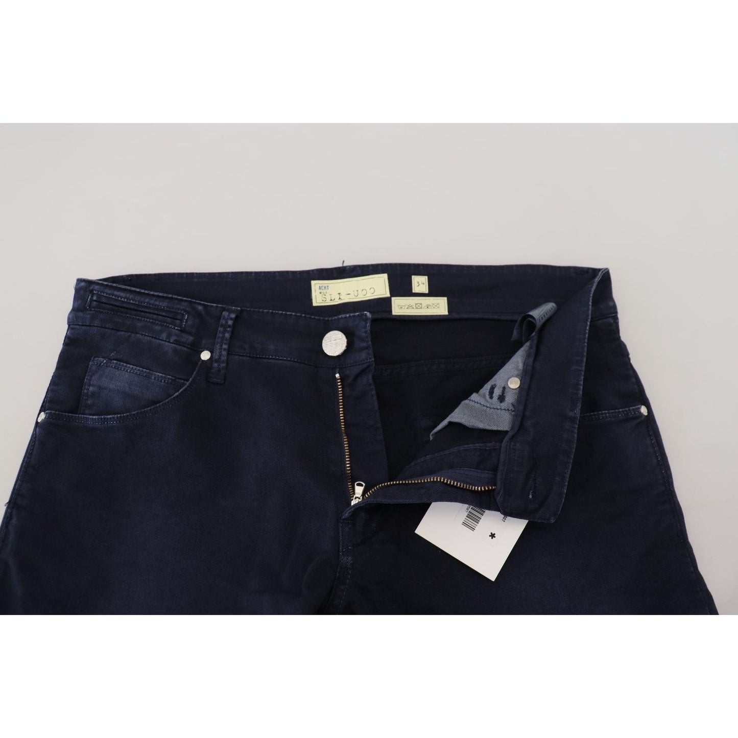 Acht Sophisticated Tapered Denim Jeans Acht Black