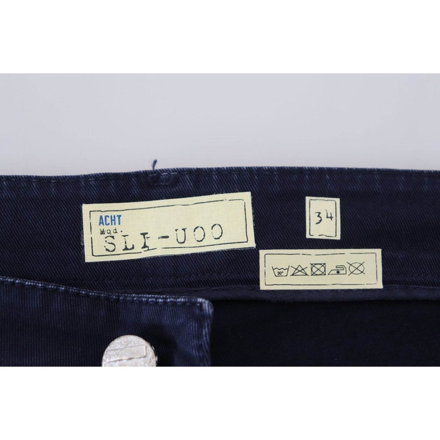 Acht Sophisticated Tapered Denim Jeans Acht Light Gray