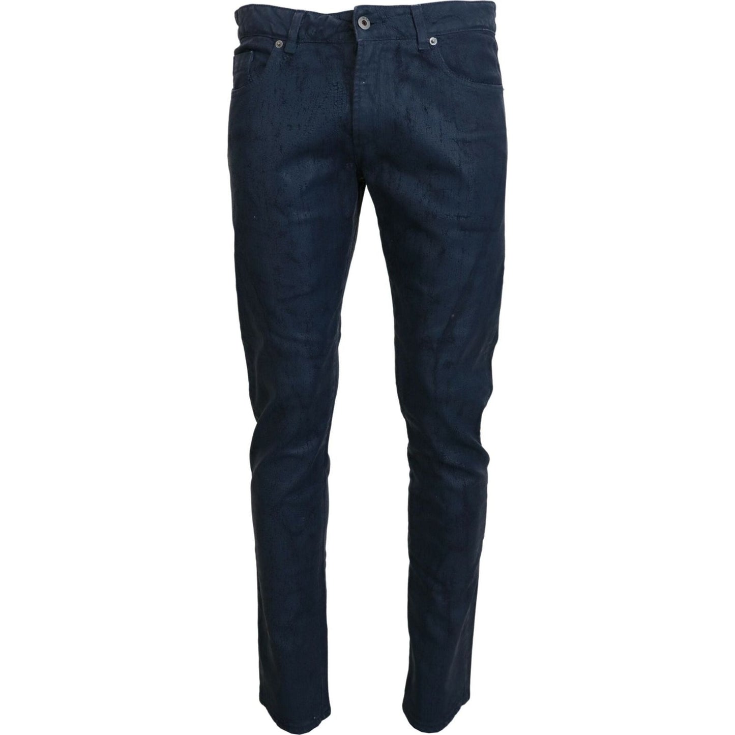 Exte Chic Tapered Blue Denim Jeans Exte Dark Slate Gray