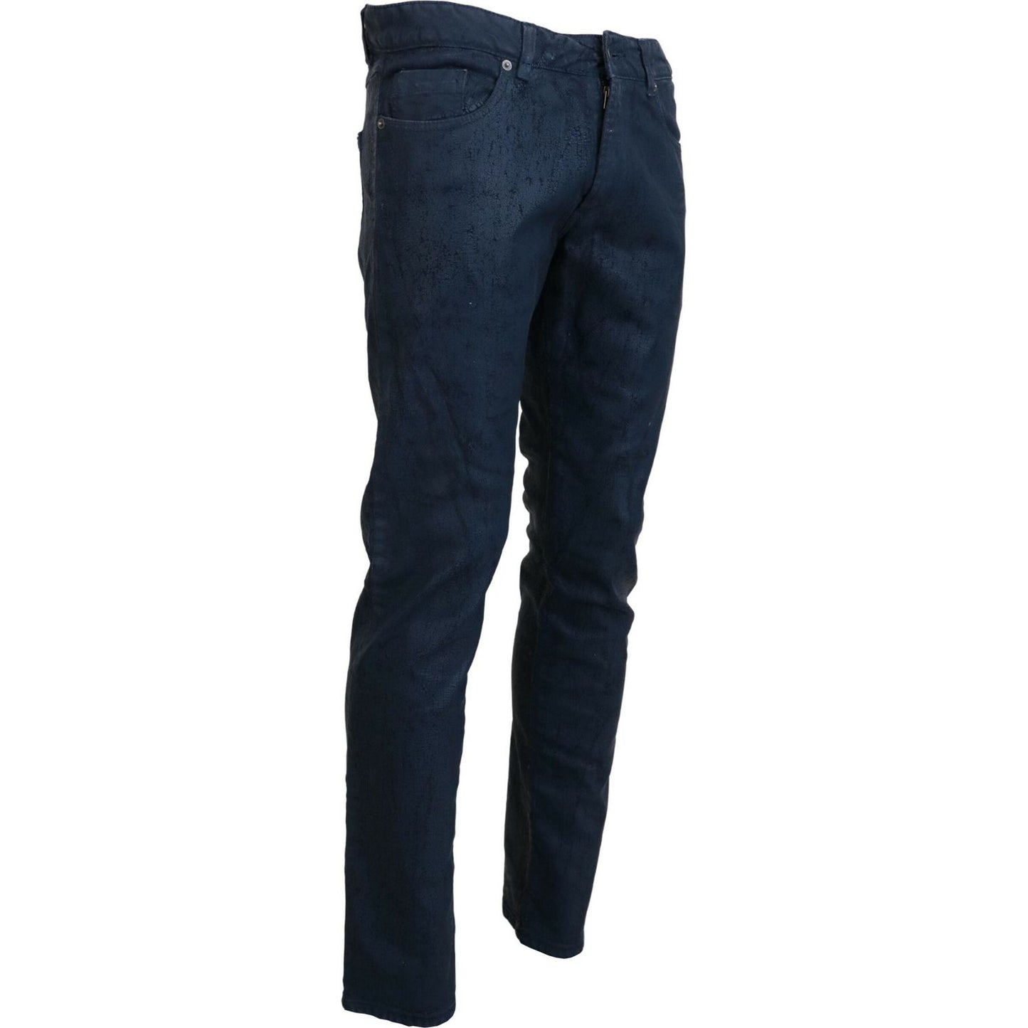 Exte Chic Tapered Blue Denim Jeans Exte Dark Slate Gray
