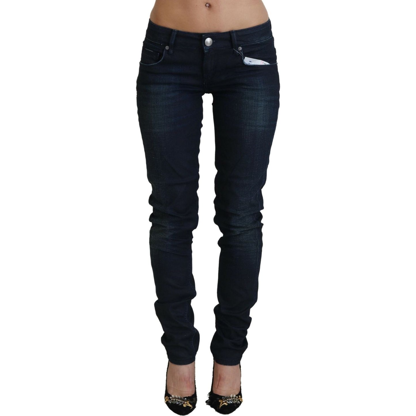 Acht Slim Fit Cotton Denim Jeans Acht Black