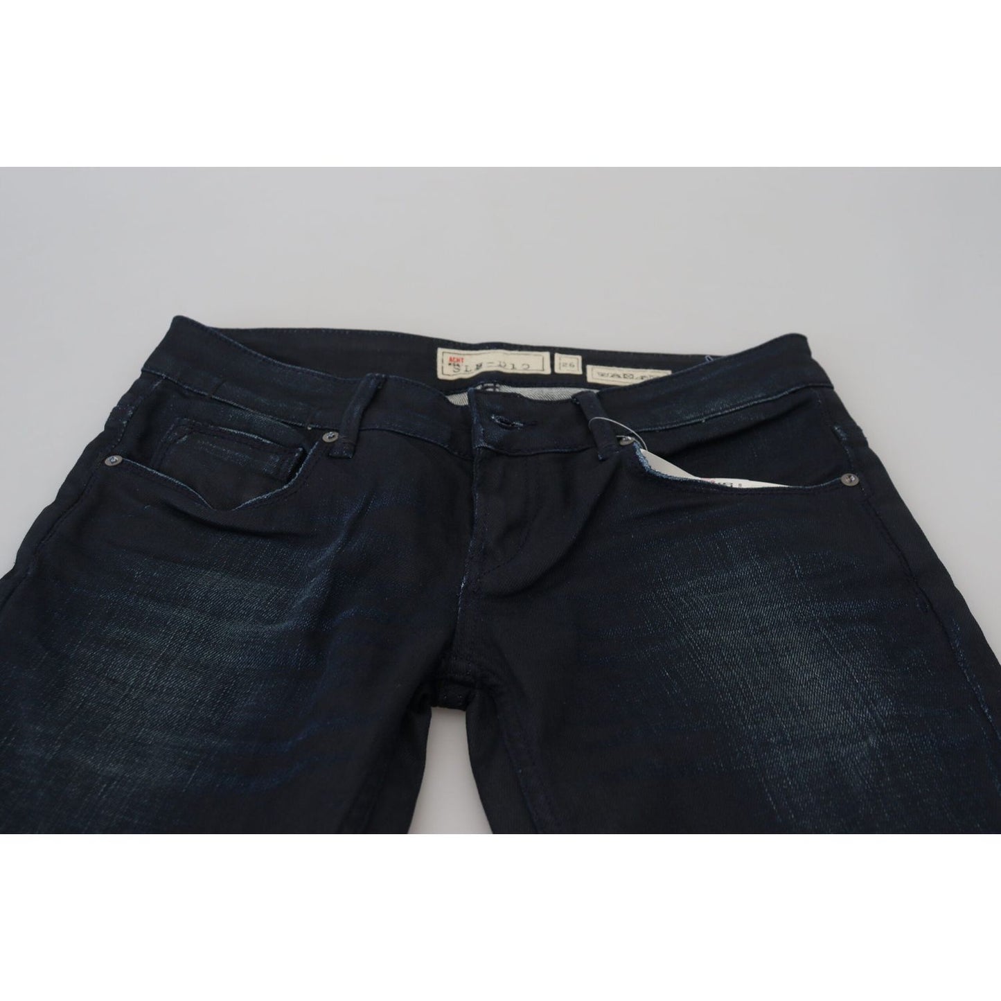 Acht Slim Fit Cotton Denim Jeans Acht Black