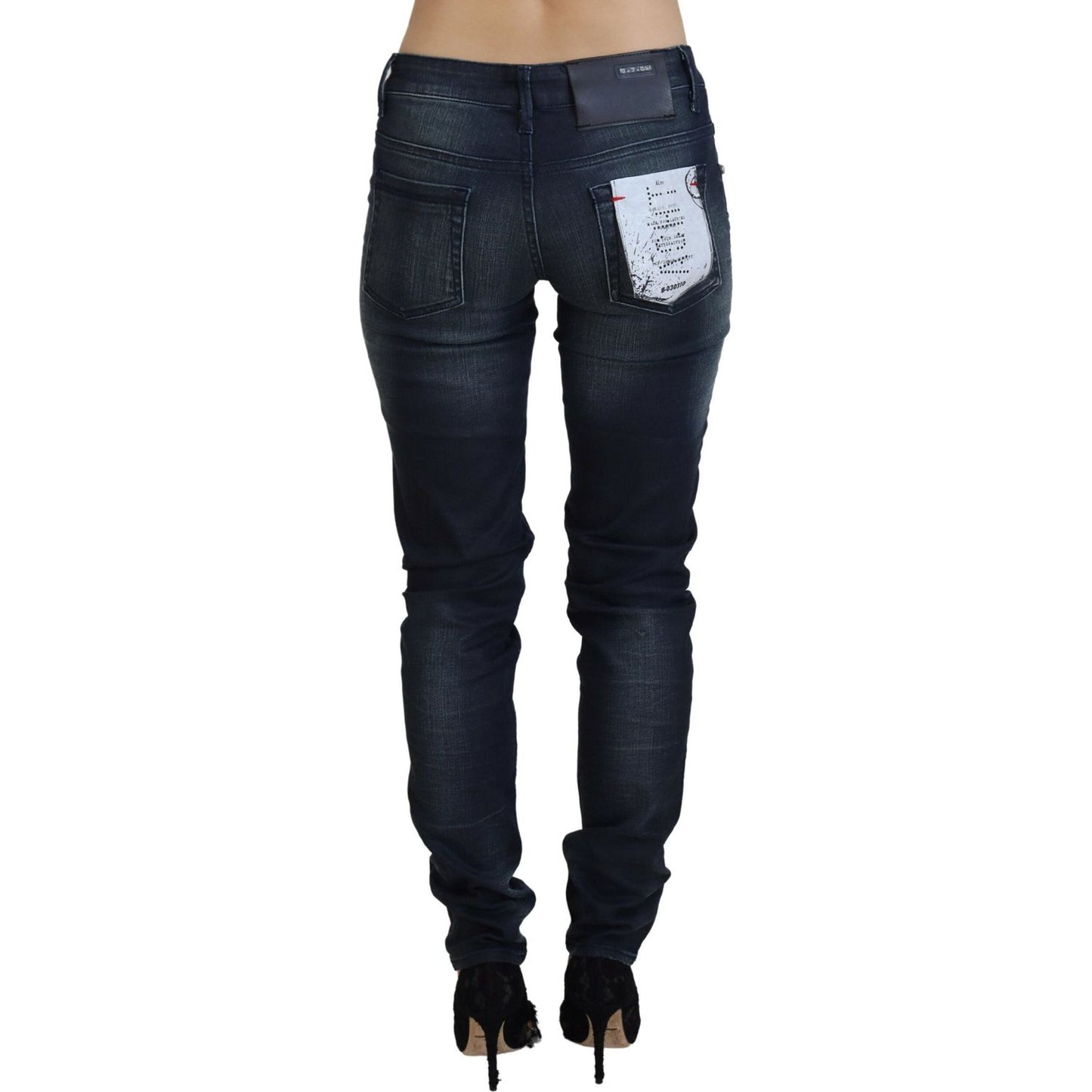 Acht Chic Low Waist Slim Fit Denim Jeans Acht Black