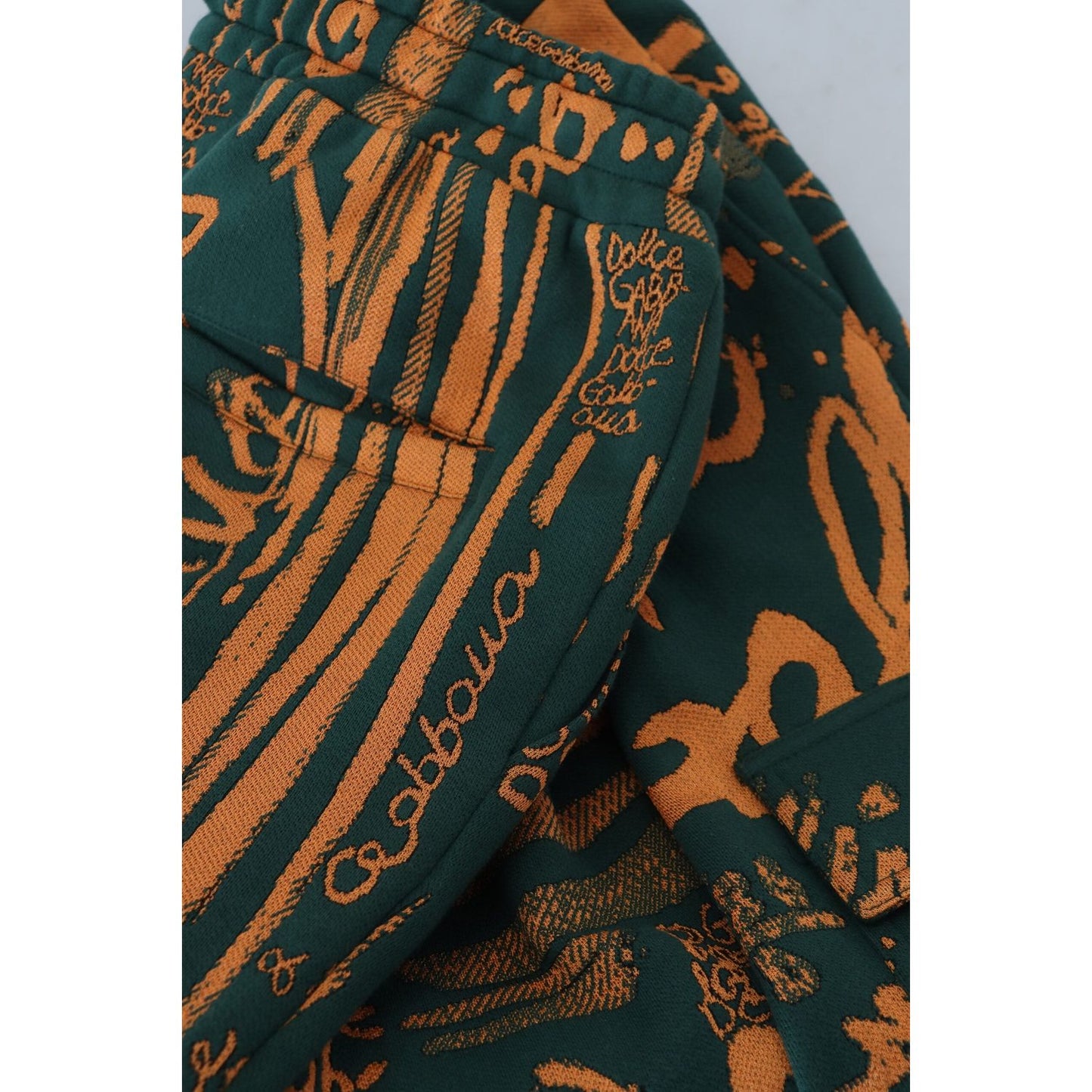 Dolce & Gabbana Multicolor Logo Print Silk Cargo Jogger Pants PAN74781-48