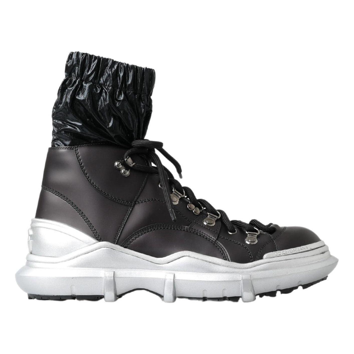 Dolce & Gabbana Black Nylon Galileo High Top Sneakers Shoes MV5005-41