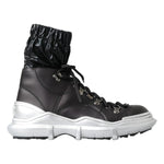 Dolce & Gabbana Black Nylon Galileo High Top Sneakers Shoes MV5005-41