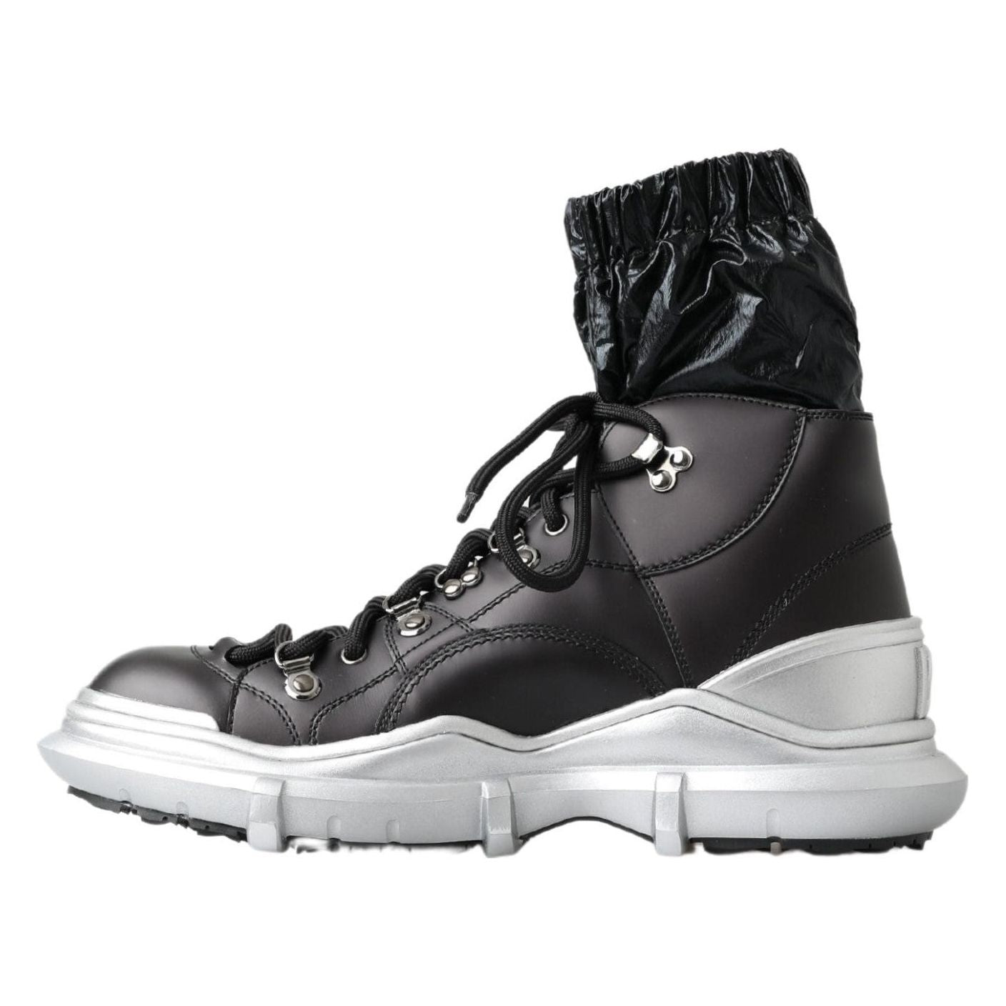Dolce & Gabbana Black Nylon Galileo High Top Sneakers Shoes MV5005-41