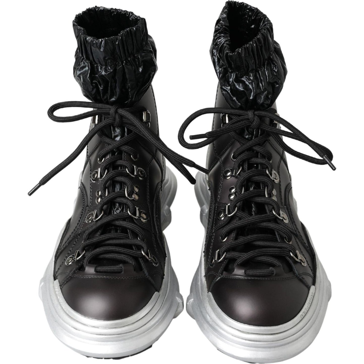 Dolce & Gabbana Black Nylon Galileo High Top Sneakers Shoes MV5005-41