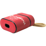Dolce & Gabbana Red Leather Gold Tone Metal Logo Print Airpods Case SMY101176