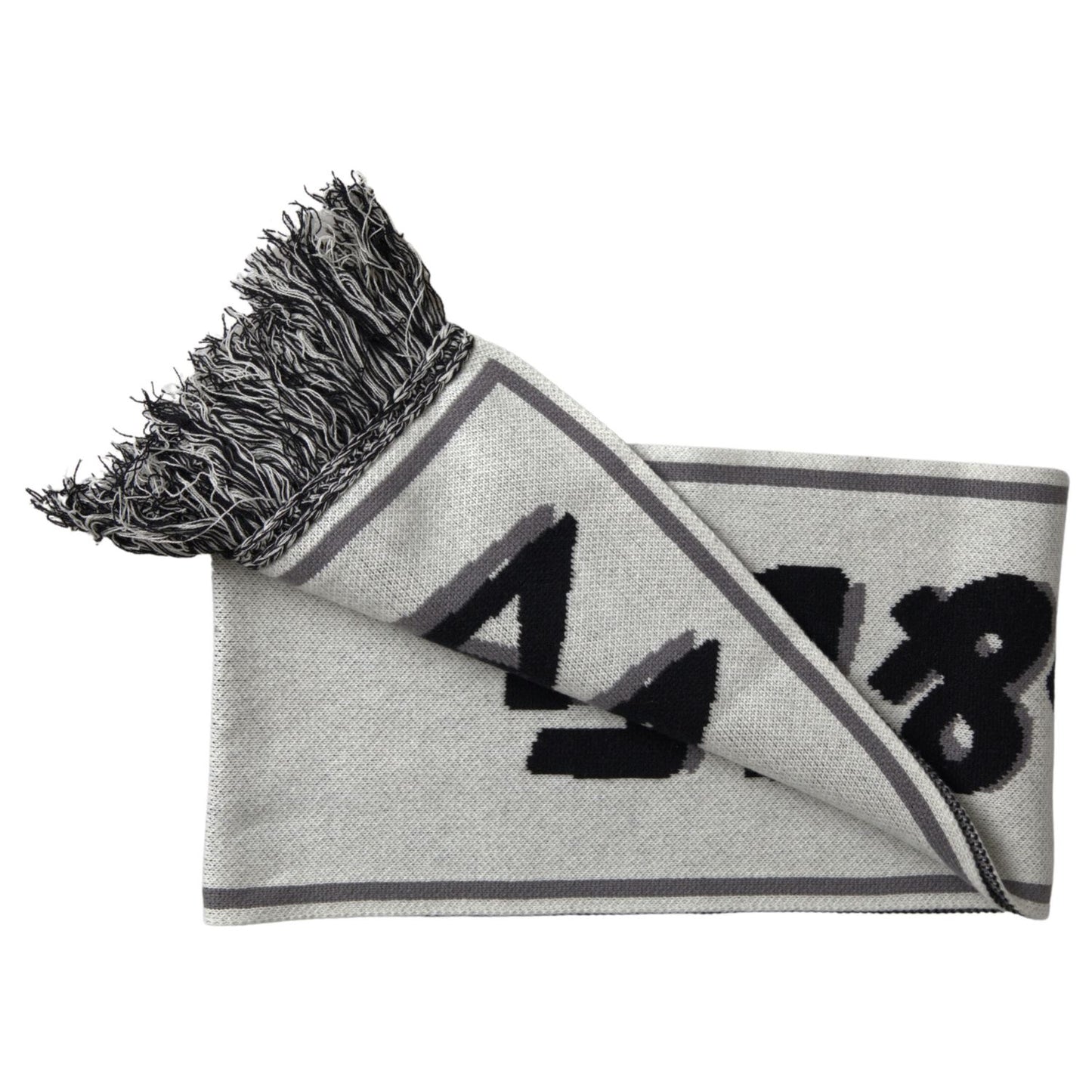 优雅灰色羊绒男士围巾