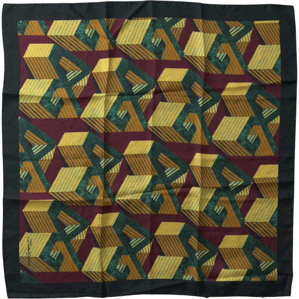 Dolce & Gabbana Multicolor Printed Square Handkerchief Scarf MS7017