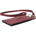 Dolce & Gabbana Red Leather Lanyard Logo Slim Card Holder Men Wallet BAG1101