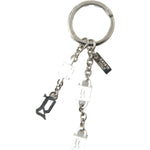 Dolce & Gabbana Silver Tone Metal DG Logo Engraved Keyring Keychain SMY101165