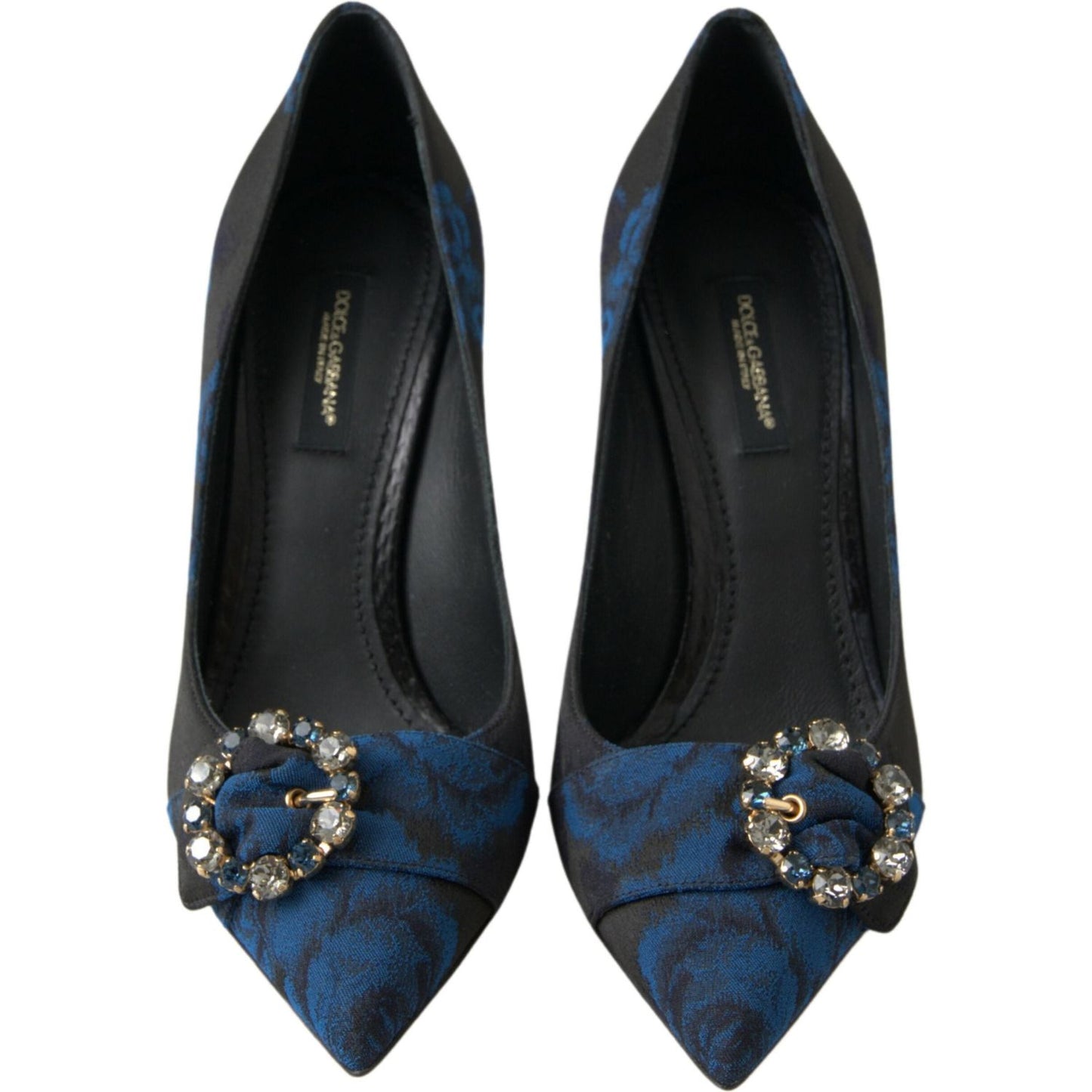 Dolce & Gabbana Elegant Blue Crystal Embellished Pumps Dolce & Gabbana Dark Slate Gray