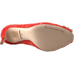 Dolce & Gabbana Red Taormina Lace Crystal Heels Pumps Shoes LA10240-35.5