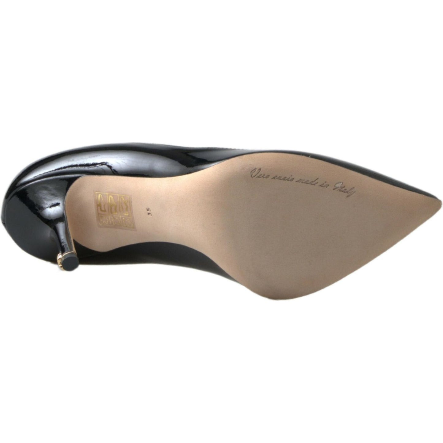 Dolce & Gabbana Black Patent Leather High Heels Pumps Shoes