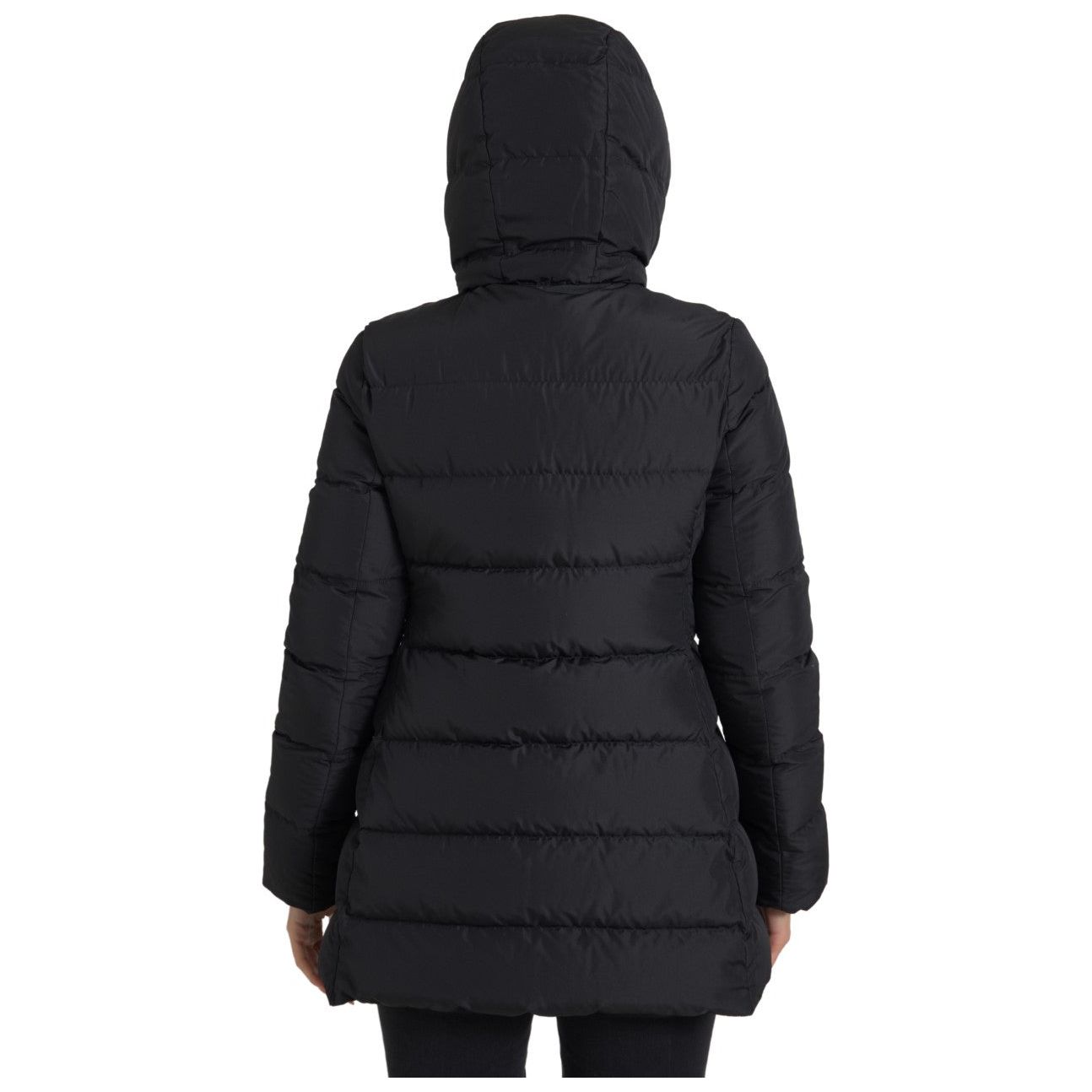 Dolce & Gabbana Black Polyester Hooded Reversible Jacket JKT41447-42