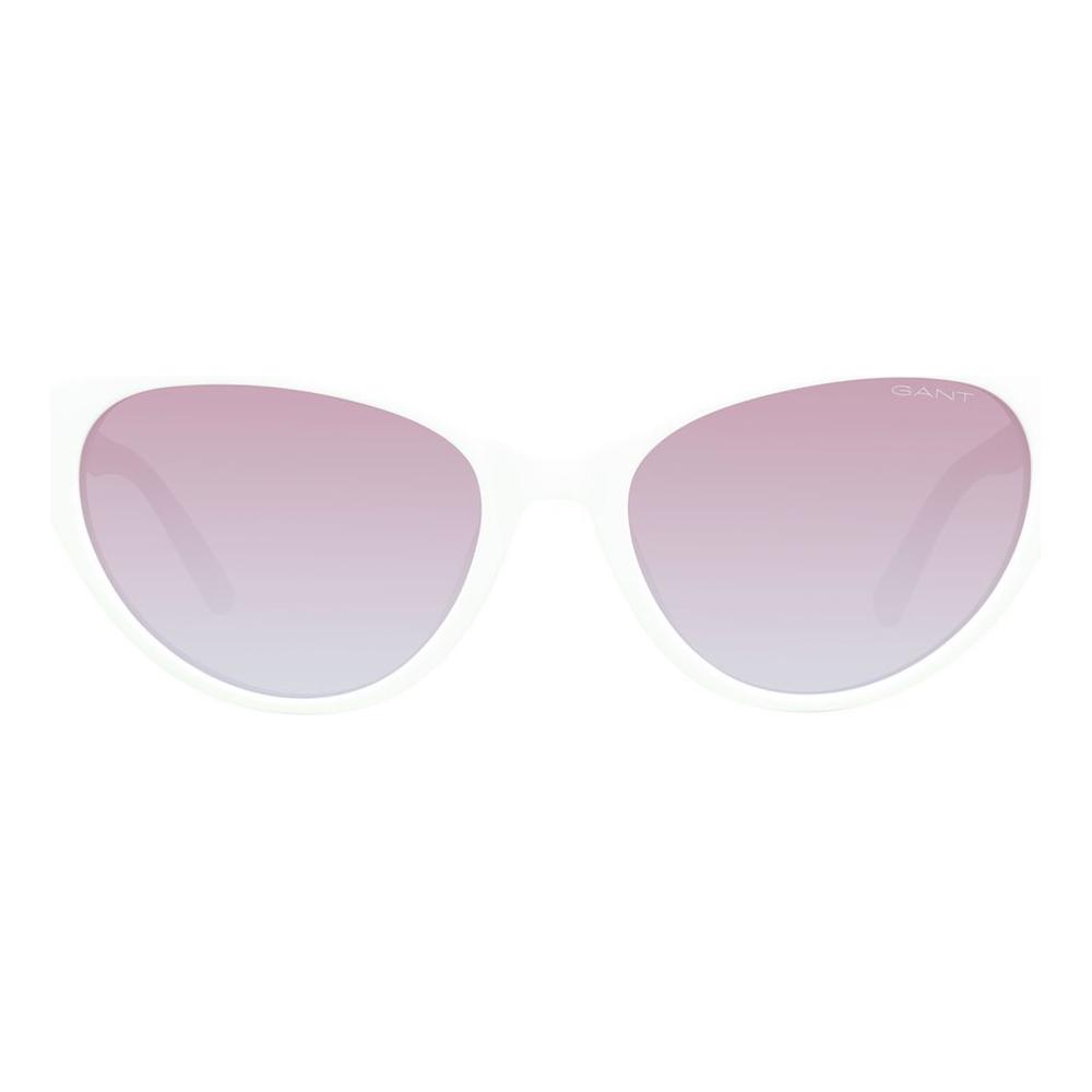 Gant cream cat eye women's sunglasses with brown gradient lenses, full-rim plastic frame. 100% UVA & UVB protection.