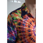 Dolce & Gabbana Multicolor Luminarie Print Men Shirt Silk TSH84189-41
