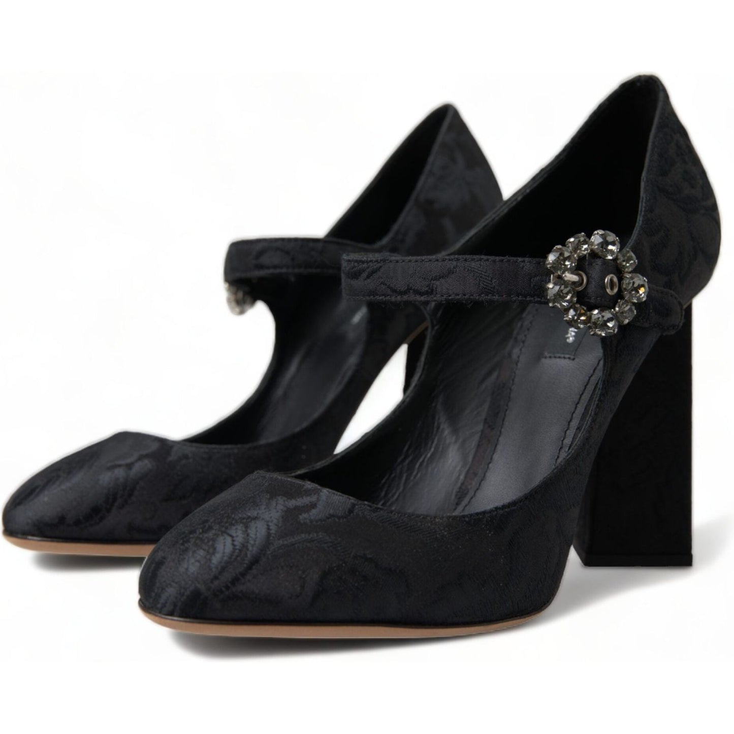 Dolce & Gabbana Chic Black Brocade Mary Janes Pumps Dolce & Gabbana Black