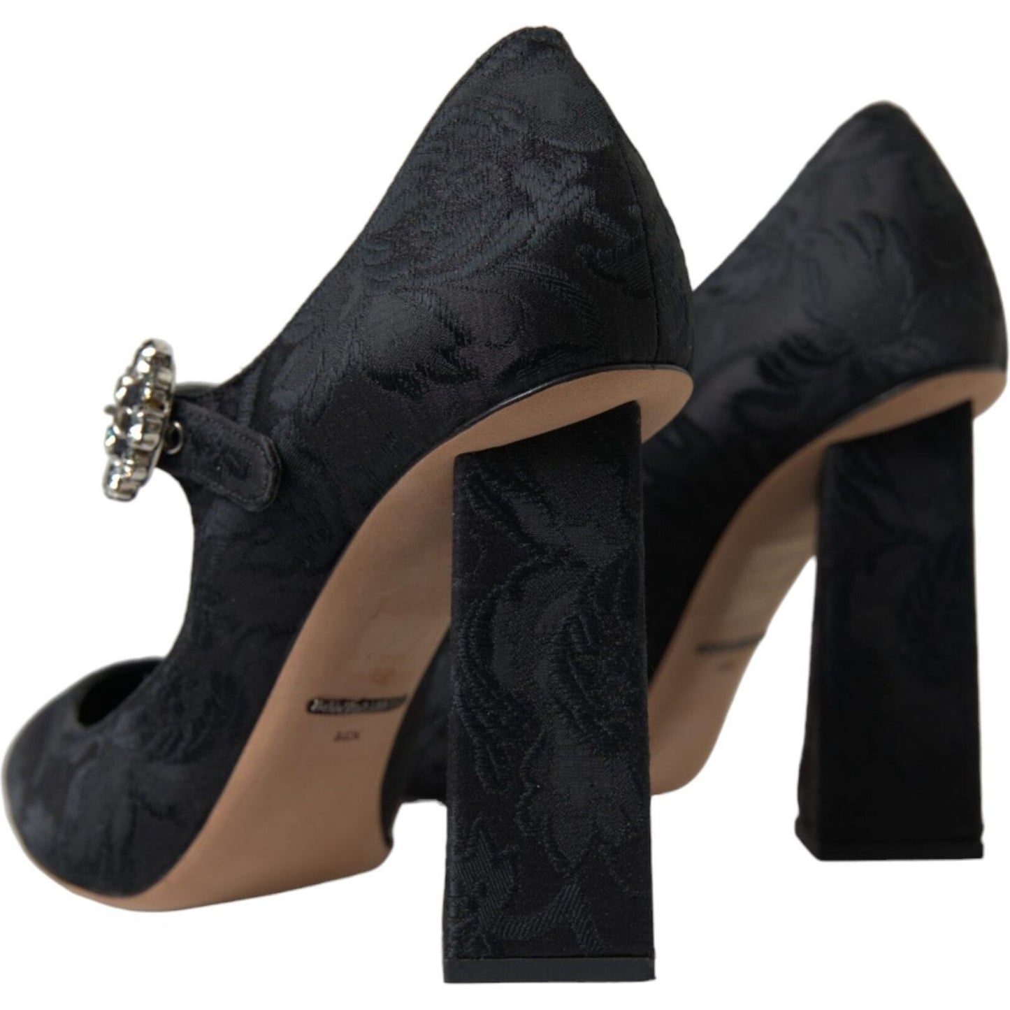 Dolce & Gabbana Chic Black Brocade Mary Janes Pumps Dolce & Gabbana Black
